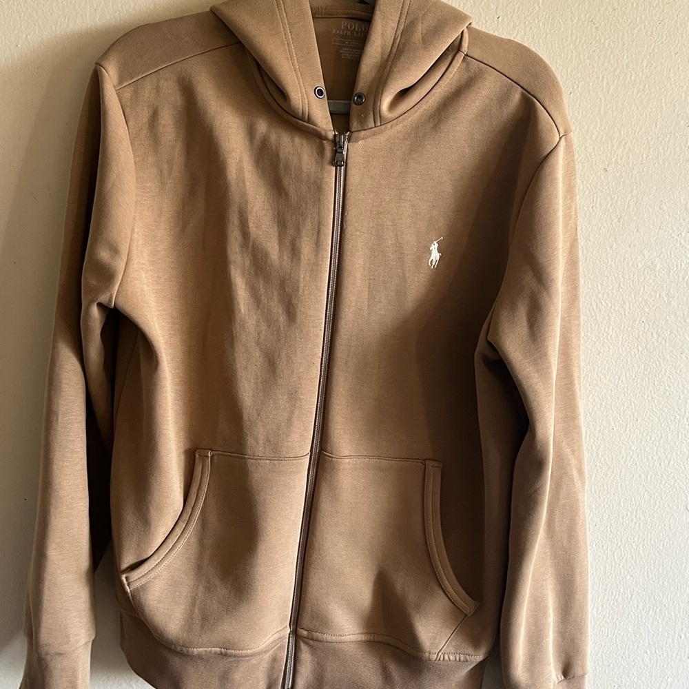 Polo ralph lauren men style hoodie swearshirt size medium tan beige brown - Picture 9 of 9